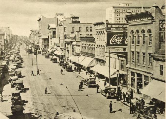 Old Picture of Jasper Avenue, Edmonton