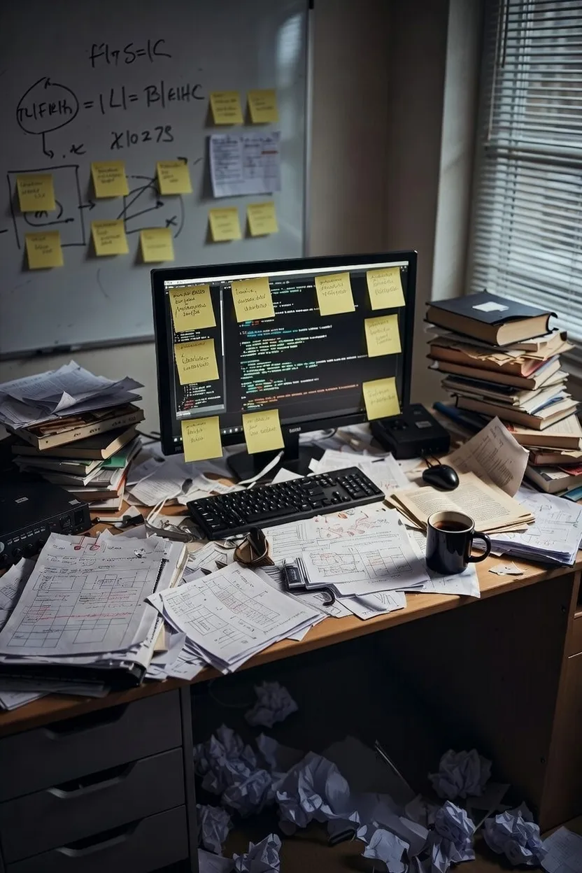 messy desk