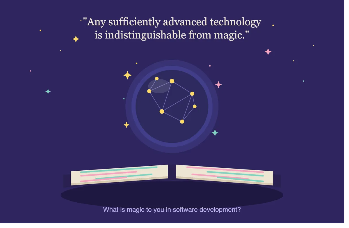 A bad Claude generated image that is supposed by be crystal ball over a spell book